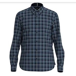 Hugo Boss Plaid Long‎ Sleeve Button Up Shirt - NWT